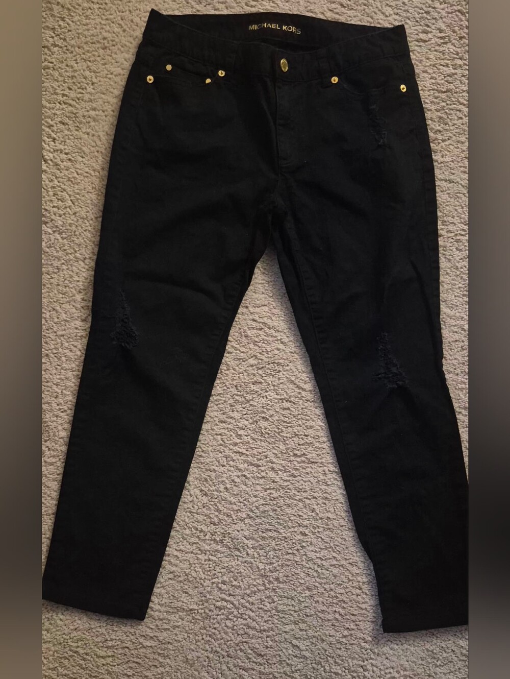 Black Demin Capri